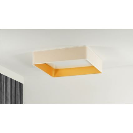 Brilagi - Dimbare LED plafondlamp VELVET SQUARE LED/24W/230V 3000/4000/6500K + afstandsbediening crème