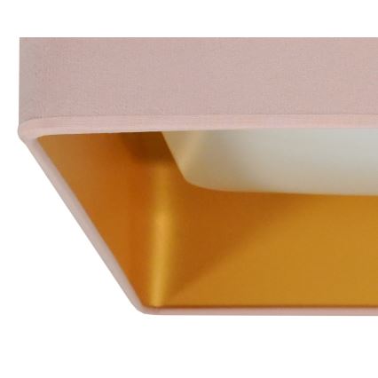 Brilagi - Dimbare LED plafondlamp VELVET SQUARE LED/24W/230V 3000/4000/6500K + afstandsbediening roze