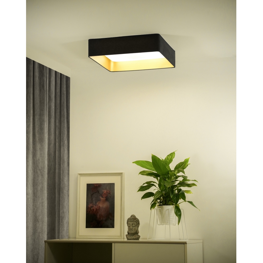 Brilagi - Dimbare LED plafondlamp VELVET SQUARE SMART LED/36W/230V 2700-6500K Wi-Fi Tuya + afstandsbediening grijs