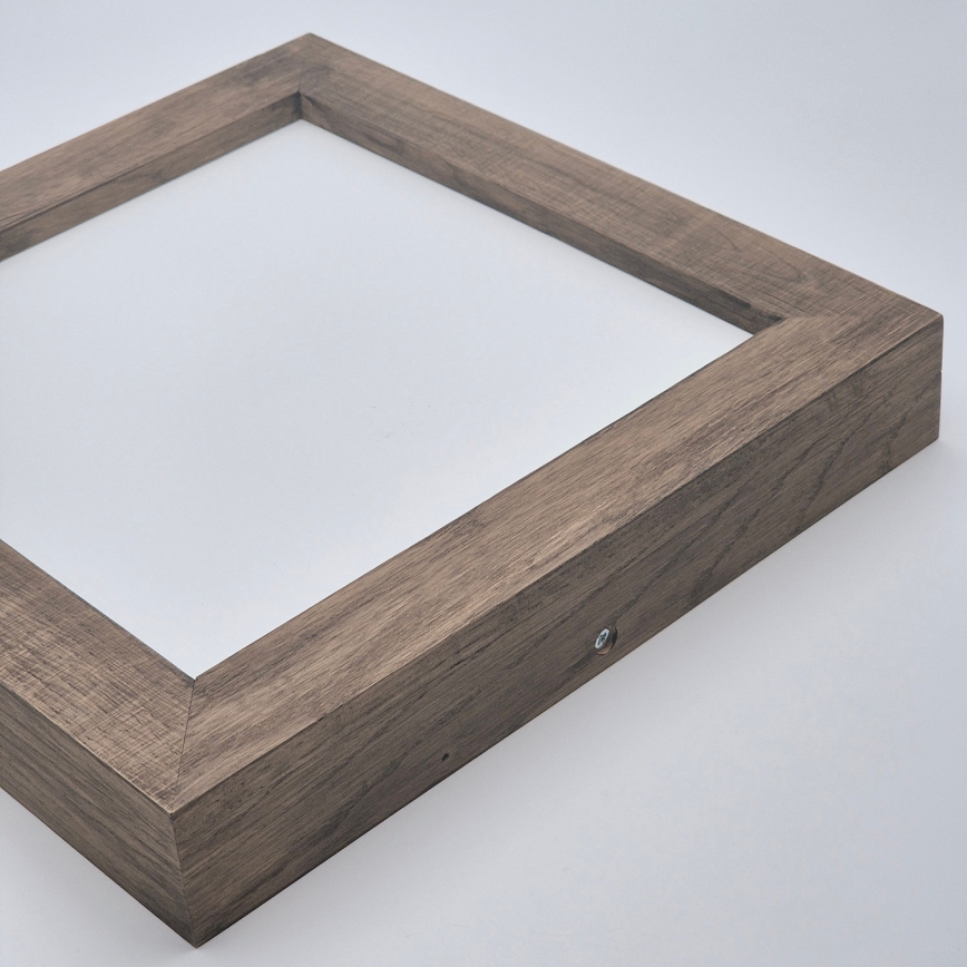 Brilagi - LED Dimbare badkamer plafondverlichting WOODY FRAME LED/24W/230V eiken 30x30 cm 3000-6000K IP44 + afstandsbediening