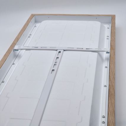 Brilagi - LED Dimbare badkamer plafondverlichting WOODY FRAME LED/50W/230V eiken 120x30 cm 3000-6000K IP44 + afstandsbediening
