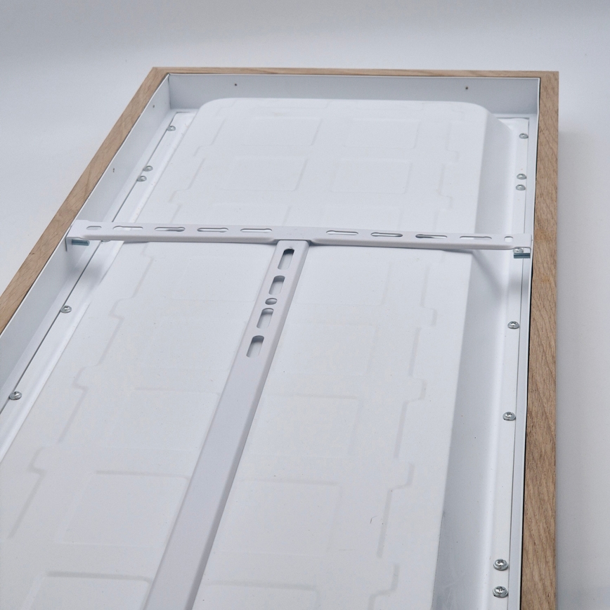 Brilagi - LED Dimbare badkamer plafondverlichting WOODY FRAME LED/50W/230V eiken 120x30 cm 3000-6000K IP44 + afstandsbediening
