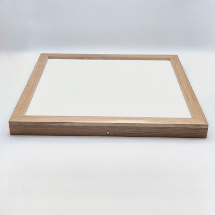 Brilagi - LED Dimbare badkamer plafondverlichting WOODY FRAME LED/50W/230V eiken 60x60 cm 3000-6000K IP44 + afstandsbediening