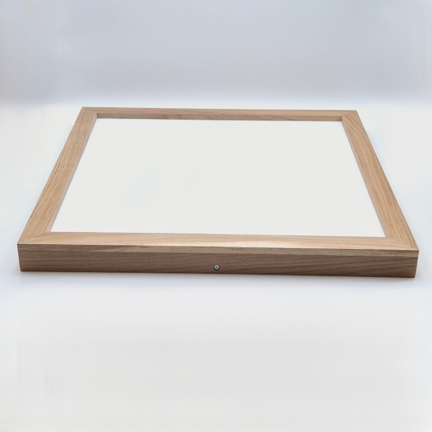 Brilagi - LED Dimbare badkamer plafondverlichting WOODY FRAME LED/50W/230V eiken 60x60 cm 3000-6000K IP44 + afstandsbediening