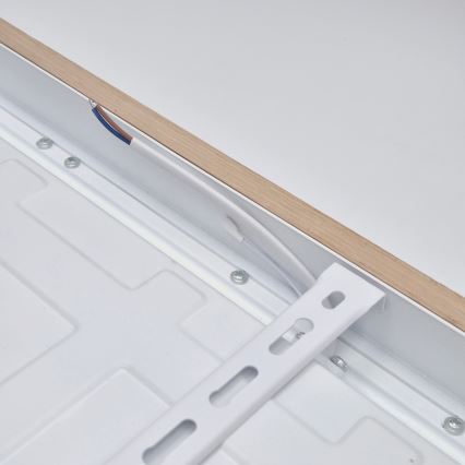 Brilagi - LED Dimbare badkamer plafondverlichting WOODY FRAME LED/50W/230V eiken 60x60 cm 3000-6000K IP44 + afstandsbediening