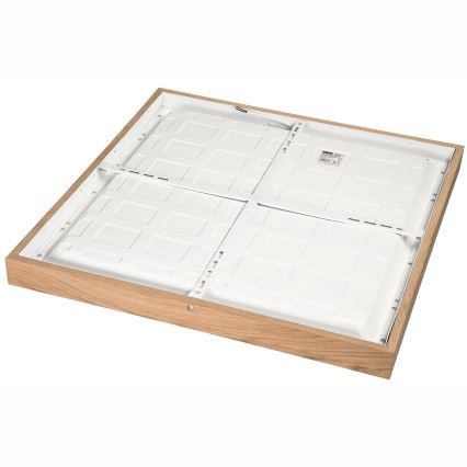 Brilagi - LED Dimbare badkamer plafondverlichting WOODY FRAME LED/50W/230V eiken 60x60 cm 3000-6000K IP44 + afstandsbediening