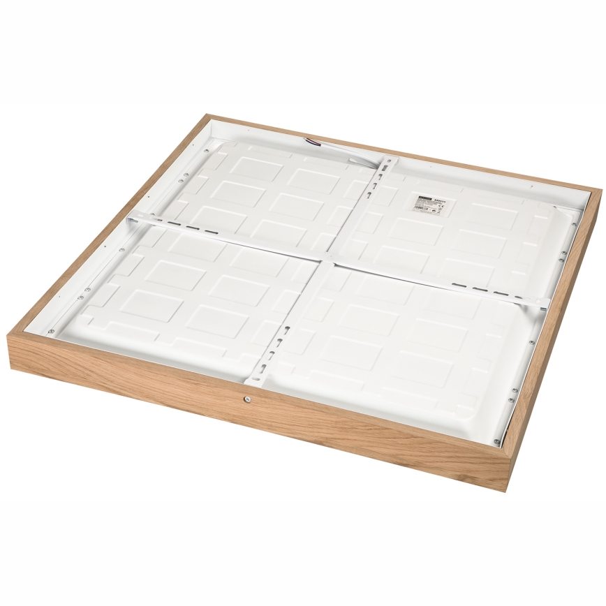 Brilagi - LED Dimbare badkamer plafondverlichting WOODY FRAME LED/50W/230V eiken 60x60 cm 3000-6000K IP44 + afstandsbediening