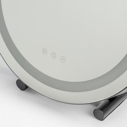 BRILAGI - LED Dimbare make-upspiegel CALIFORNIA LED/17W/230V 3000/4000/6500K Ø 42 cm zwart