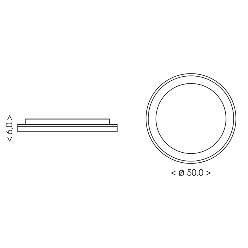BRILAGI - LED dimbare plafondlamp FALCON SLIM LED/42W/230V 3000-6500K Ø 50 cm beige + afstandsbediening
