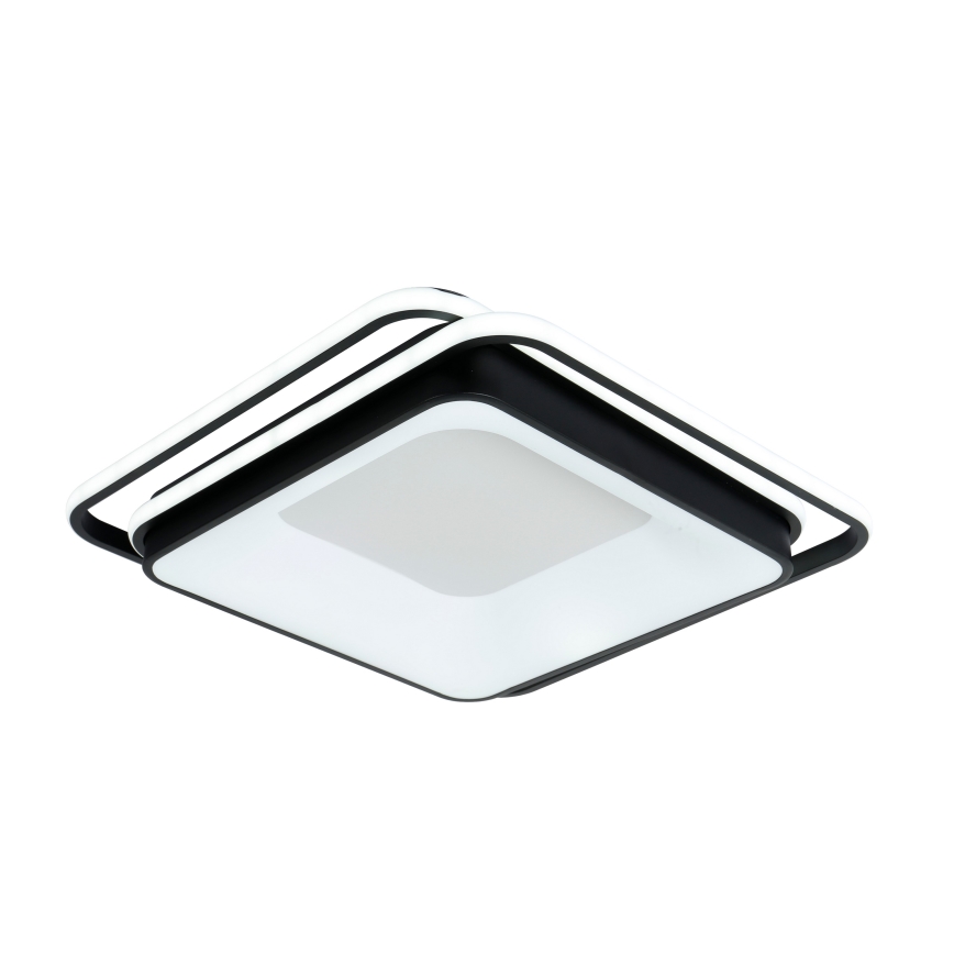 Brilagi - Dimbare LED plafondlamp IRIS LED/102W/230V 3000-6000K 50x50 cm zwart + afstandsbediening