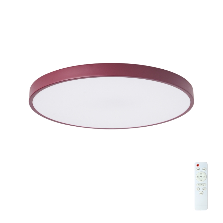 Brilagi - dimbare LED-plafondlamp POOL LED/60W/230V 3000-6000K Ø 60 cm bordeaux + met afstandsbediening