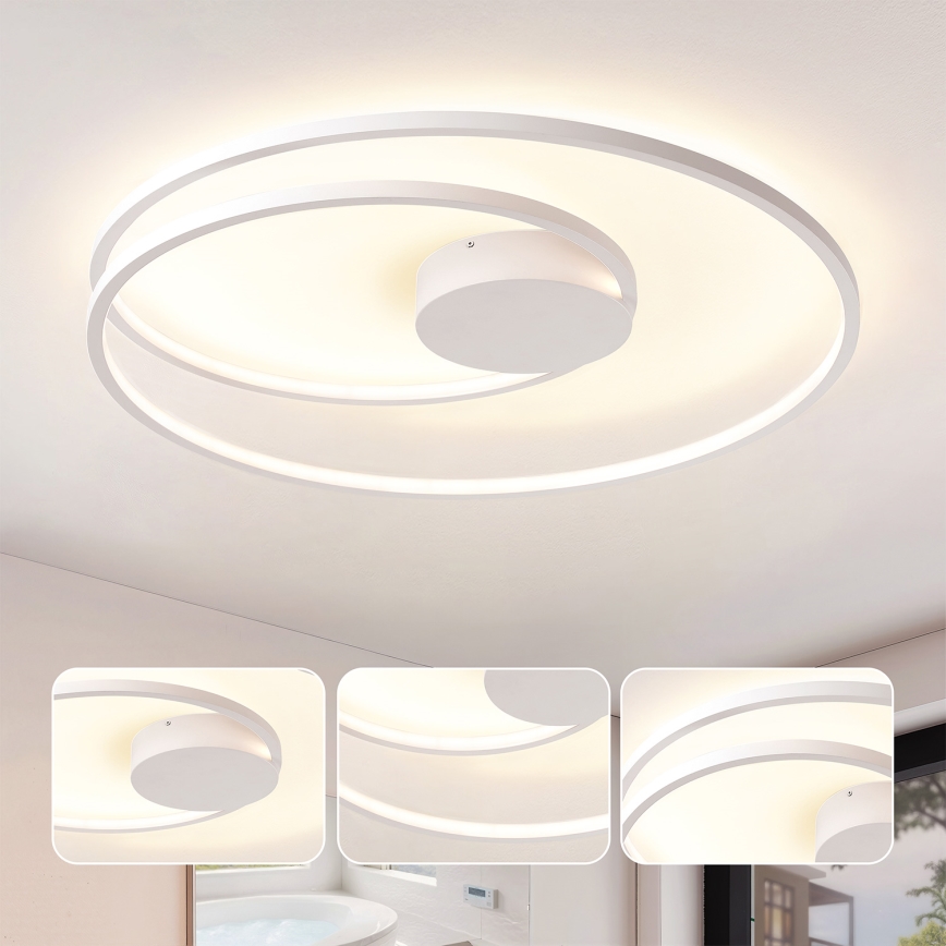 Brilagi - LED dimbare plafondlamp TWISTER LED/105W/230V 3000-6000K Ø 100 cm wit + afstandsbediening