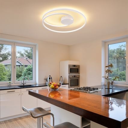 Brilagi - Dimbare LED-plafondlamp TWISTER LED/75W/230V 3000-6000K Ø 70 cm wit + afstandsbediening