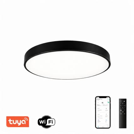 Brilagi - LED dimbare plafondlamp POOL SMART LED/60W/230V 50 cm 3000-6000K Wi-Fi Tuya + afstandsbediening zwart