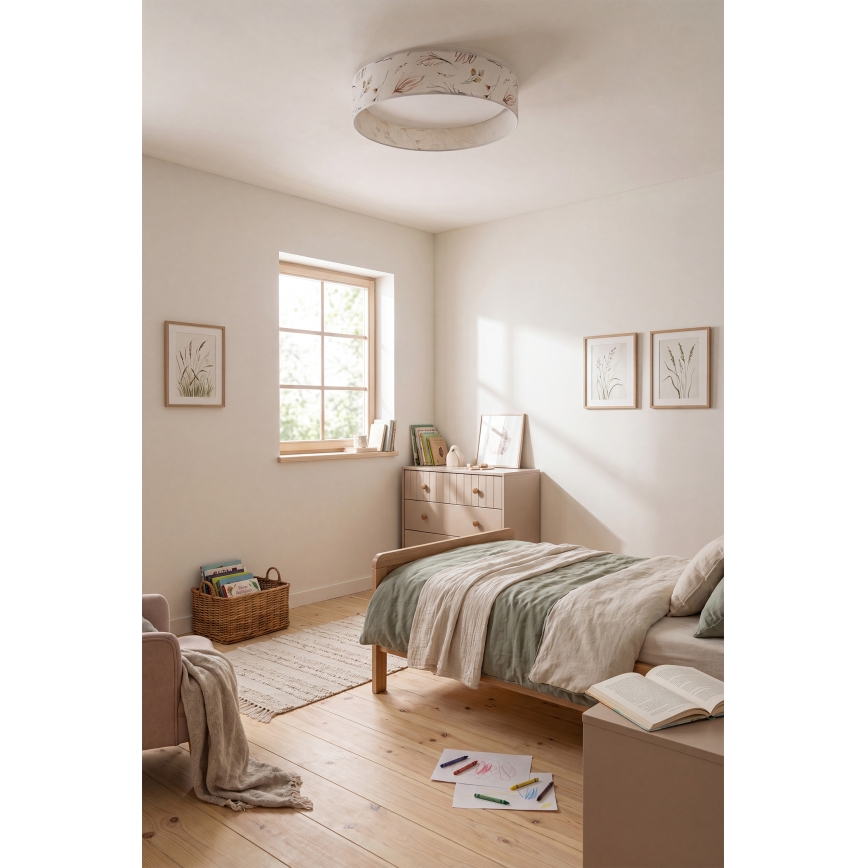 Brilagi - Dimbare LED-plafondlamp VELVET SMART VARI LED/36W/230V 3000-6500K Ø 55 cm wit/bloemen + afstandsbediening