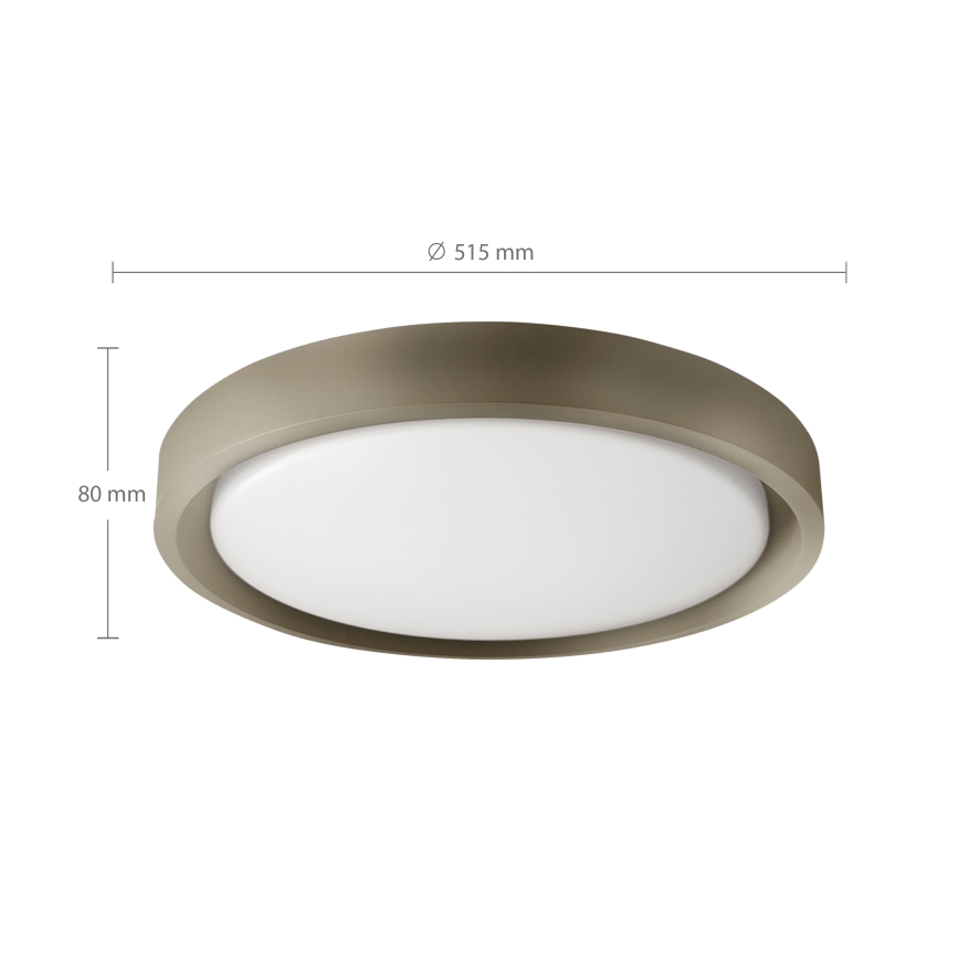 Brilagi - LED dimbare plafondlamp MATTEO LED/60W/230V 3000-6500K Ø 51,5 cm taupe + afstandsbediening