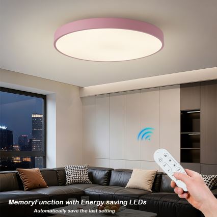 Brilagi - Dimbare LED-armatuur POOL SMART LED/100W/230V Ø 80 cm 3000-6000K Wi-Fi Tuya + afstandsbediening roze