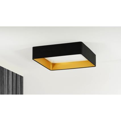 Brilagi - LED dimbare plafondlamp VELVET SQUARE SMART LED/36W/230V 60x60 cm 2700-6500K Wi-Fi Tuya + afstandsbediening zwart
