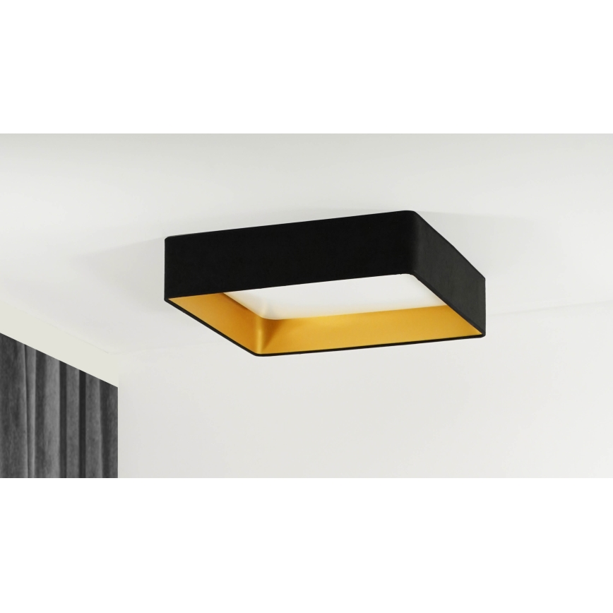 Brilagi - LED dimbare plafondlamp VELVET SQUARE SMART LED/36W/230V 60x60 cm 2700-6500K Wi-Fi Tuya + afstandsbediening zwart