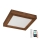 Brilagi - LED Dimbare badkamer plafondverlichting WOODY FRAME LED/24W/230V eiken kers 30x30 cm 3000-6000K IP44 + afstandsbediening