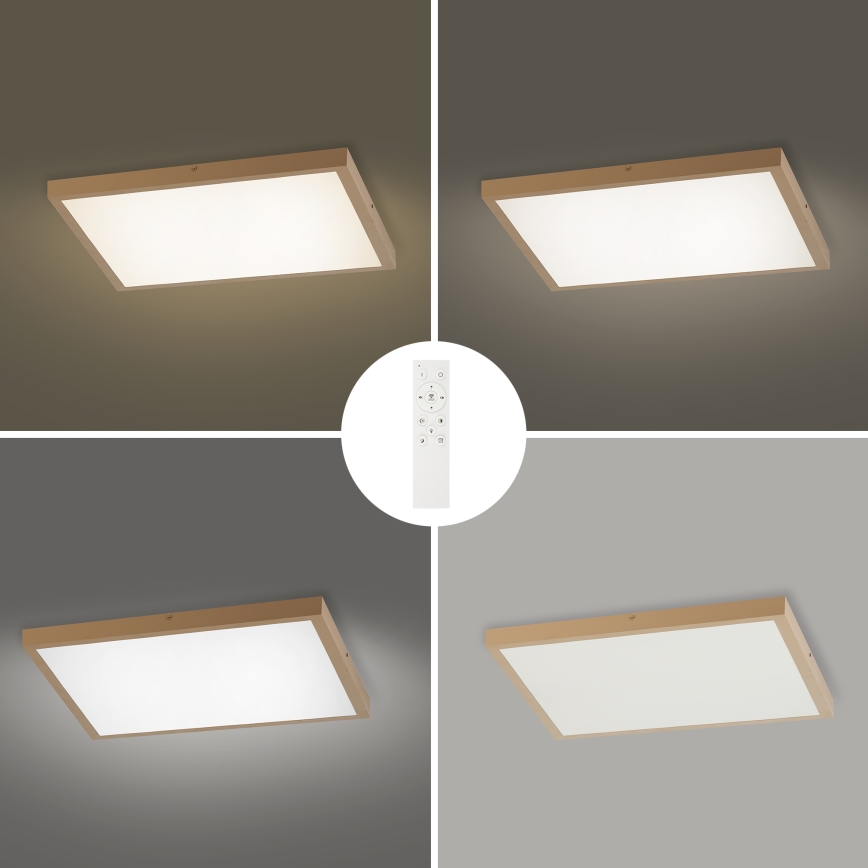 Brilagi - LED-dimbare badkamerplafondlamp FRAME SMART LED/50W/230V 60x60 cm 3000-6000K IP44 beige + afstandsbediening