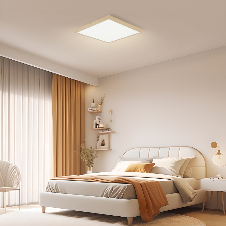 Brilagi - LED-dimbare badkamerplafondlamp FRAME SMART LED/50W/230V 60x60 cm 3000-6000K IP44 beige + afstandsbediening