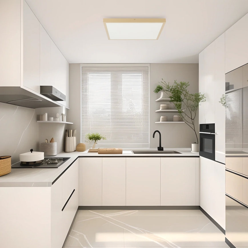 Brilagi - LED-dimbare badkamerplafondlamp FRAME SMART LED/50W/230V 60x60 cm 3000-6000K IP44 beige + afstandsbediening