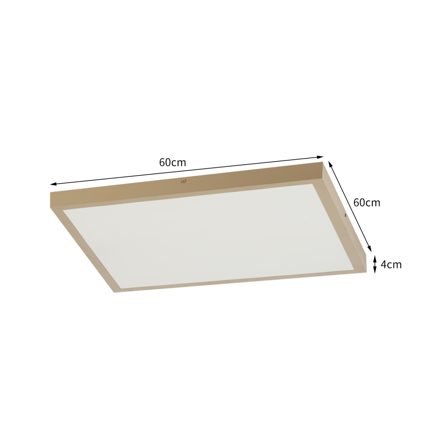 Brilagi - LED-dimbare badkamerplafondlamp FRAME SMART LED/50W/230V 60x60 cm 3000-6000K IP44 beige + afstandsbediening