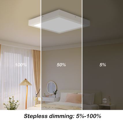 Brilagi - Dimbare badkamer plafondlamp FRAME SMART LED/24W/230V 30x30 cm 3000-6000K IP44 wit + afstandsbediening