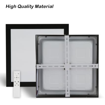 Brilagi - LED Dimbare plafondlamp FRAME SMART LED/24W/230V 30x30 cm 3000-6000K IP44 zwart + afstandsbediening