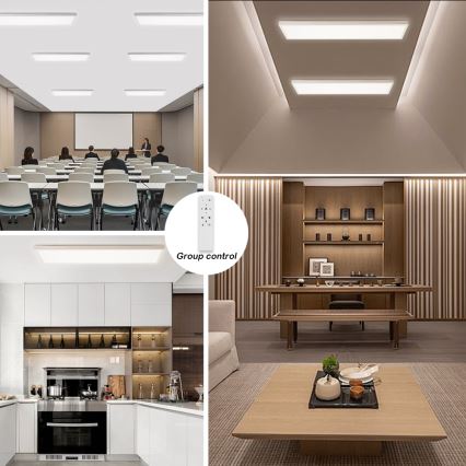 Brilagi - LED Dimbare plafondlamp FRAME SMART LED/50W/230V 30x120 cm 3000-6000K IP44 wit + afstandsbediening