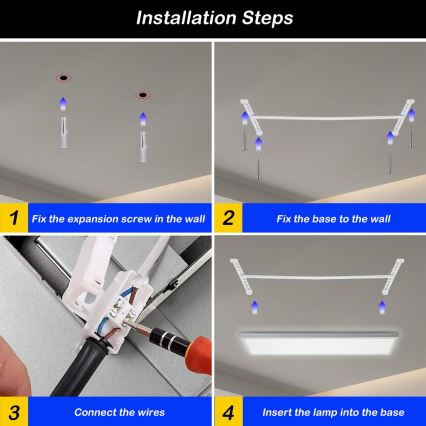 Brilagi - LED Dimbare plafondlamp FRAME SMART LED/50W/230V 30x120 cm 3000-6000K IP44 wit + afstandsbediening