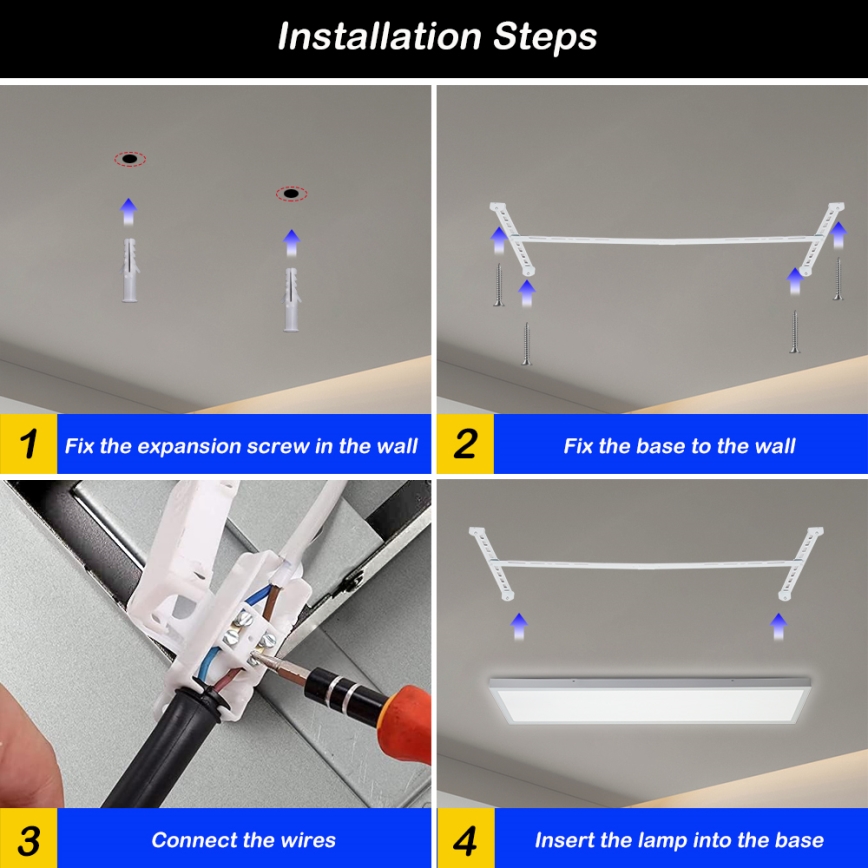 Brilagi - LED Dimbare plafondlamp FRAME SMART LED/50W/230V 30x120 cm 3000-6000K IP44 wit + afstandsbediening