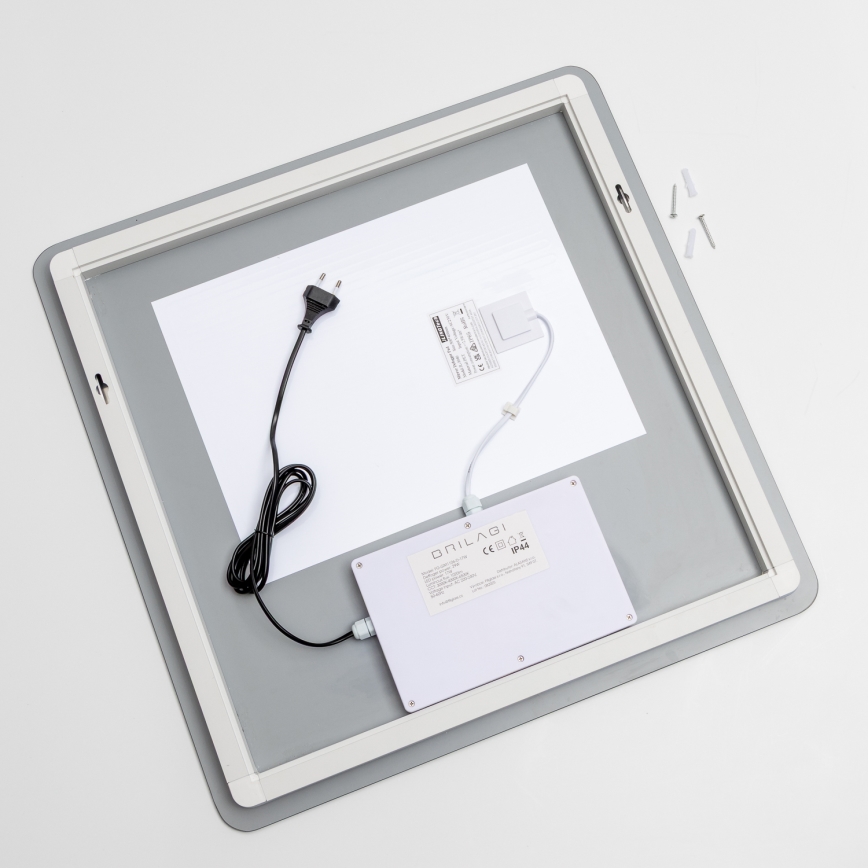 Brilagi - LED verwarmde badkamerspiegel DIANA LED/17W/230V 60x60 cm IP44 CRI 90 dimbaar + CCT