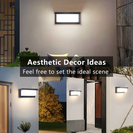Brilagi - LED-dimbare buitenwandlamp BRICKY 1xE27/6W/230V 2700-6500K IP54 antraciet
