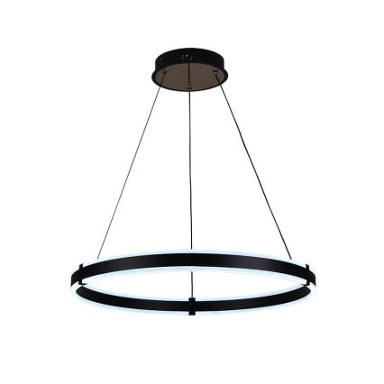 Brilagi - Dimbare LED-hanglamp aan kabel CIRCLE LED/85W/230V 3000-6500K Ø 60 cm zwart/goud + afstandsbediening