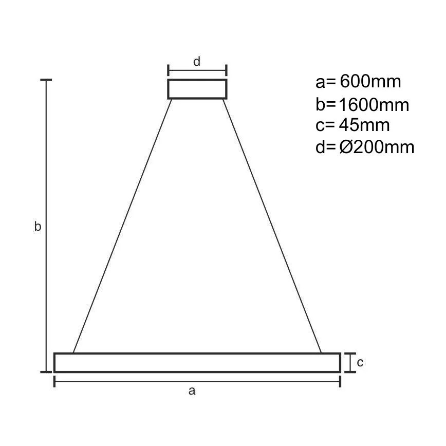 Brilagi - Dimbare LED-hanglamp aan kabel CIRCLE LED/85W/230V 3000-6500K Ø 60 cm zwart/goud + afstandsbediening