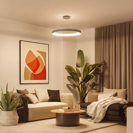 BRILAGI - LED dimbare hanglamp met kabel FALCON II LED/108W/230V 3000-6500K Ø 80 cm beige + afstandsbediening