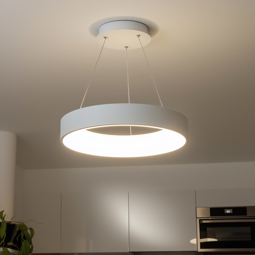 Brilagi - LED dimbare hanglamp aan kabel FALCON LED/80W/230V 3000-6500K Ø 60 cm wit + afstandsbediening