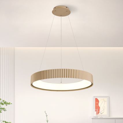 Brilagi - LED-dimbare hanglamp met kabelophanging FALCON MODERN LED/54W/230V 3000-6500K Ø 60 cm beige + afstandsbediening