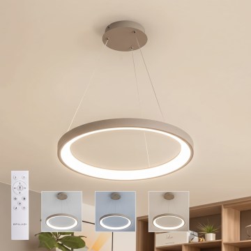 BRILAGI - LED dimbare hanglamp aan kabel FALCON SLIM LED/42W/230V 3000-6500K Ø 50 cm beige + afstandsbediening
