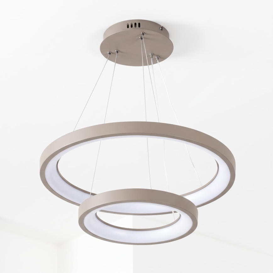 BRILAGI - LED dimbare hanglamp aan kabel FALCON SLIM LED/68W/230V 3000-6500K Ø 50 cm beige + afstandsbediening