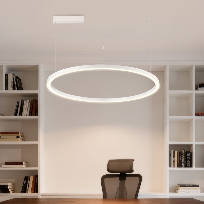 Brilagi - PORTOFINO dimbare LED-hanglamp aan kabel LED/60W/230V 3000-6000K Ø 80 cm wit + afstandsbediening