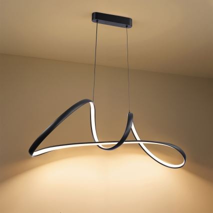 Brilagi - LED dimbare hanglamp aan kabel TWISTER LED/60W/230V 3000-6000K zwart + afstandsbediening