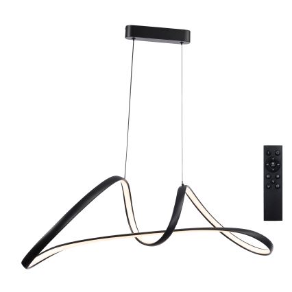 Brilagi - LED dimbare hanglamp aan kabel TWISTER LED/60W/230V 3000-6000K zwart + afstandsbediening