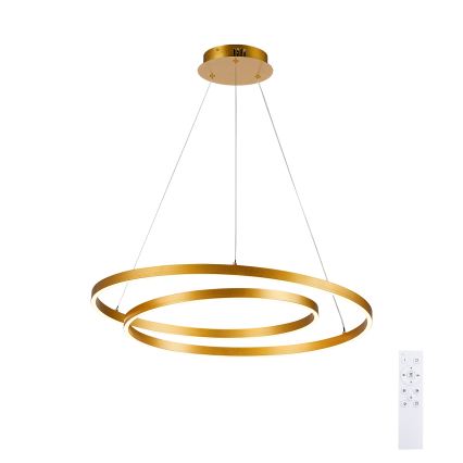 BRILAGI - Dimbare LED-hanglamp aan kabel TWISTER LED/75W/230V 3000–6000K Ø 70 cm goud + afstandsbediening