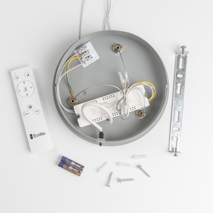 Brilagi - LED dimbare hanglamp aan kabel FALCON LED/80W/230V 3000-6500K Ø 60 cm grijs + afstandsbediening