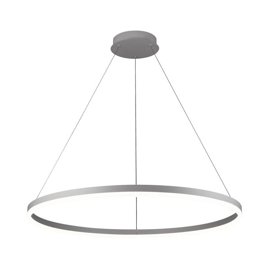 Brilagi - Dimbare LED-hanglamp aan kabel CIRCLE LED/55W/230V 3000-6500K Ø 80 cm zilver + afstandsbediening