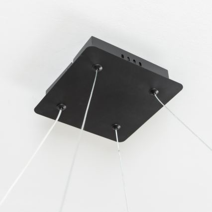 Brilagi - dimbare LED-hanglamp aan een kabel FALCON SLIM LED/50W/230V 3000-6500K 50x50 cm zwart + afstandsbediening