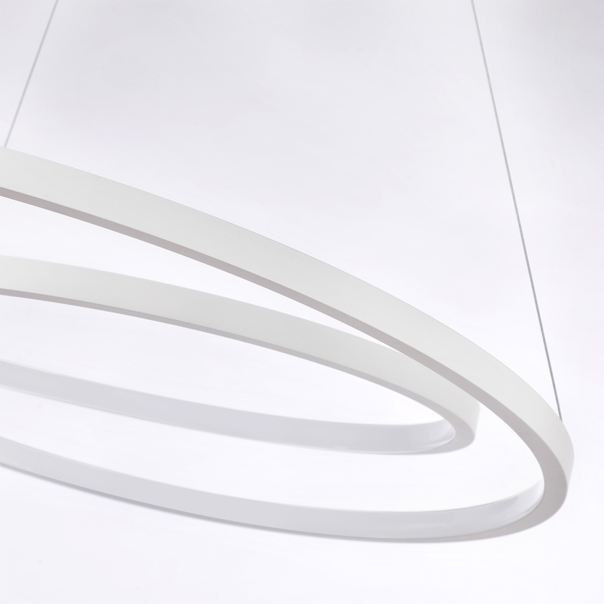 Brilagi - LED-dimbare hanglamp aan kabel TWISTER LED/105W/230V 3000-6000K Ø 100 cm wit + afstandsbediening